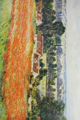 Produktbild von Claude Monet Kunstdruck Bild - Mohnblumenfeld Bei Giverny, 1885 (120 x 180 cm)