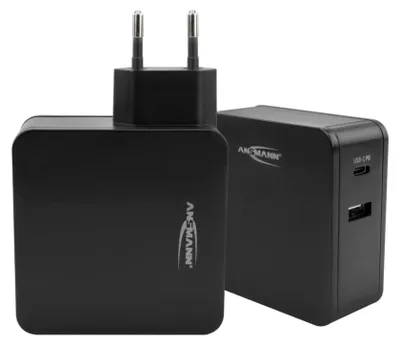 Image de Ansmann - Chargeur 5 ports USB (60 W, USB-C Power Delivery 30 W et Quick Charge 3.0, avec Smart Charge Control pour téléphones portables)