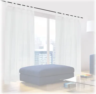 Produktbild von relaxdays Gardinen 2er Set weiß
