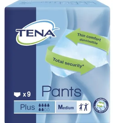 Zdjęcie produktu dla Tena, Pants Plus, Bielizna chłonna, 9 sztuk (PRODUKT Z NIEMIEC)