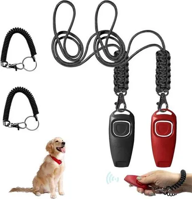 Productafbeelding van 2-in-1 hondentrainer: klikker en fluit voor het oproepen en trainen van uw hond