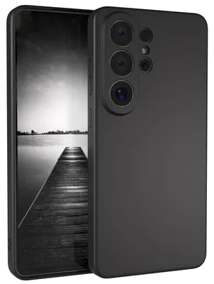 Produktbild von EAZY CASE Handyhülle Silikon für Samsung Galaxy S26 Ultra Solid Black hoher Rand für Bildschirm & Kamera, Flexibles Silikon, extra dünn und leicht