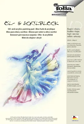 Produktbild von folia Öl- und Acrylblock DIN A4 290 g/qm 10 Blatt