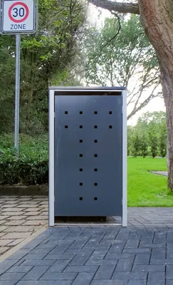 Produktbild von 1 Mülltonnenbox Modell No.7 Anthrazitgrau für 120 Liter Mülltonnen