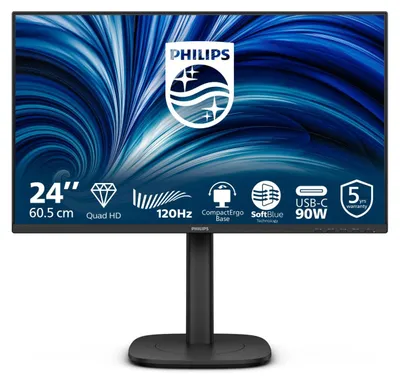 Image de Philips 24B2U3601, 60,5 cm (23,8"), 2560 x 1440 px, Quad HD, LCD, noir
