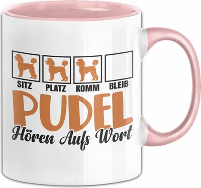 Produktbild von Pudel Hören Aufs Wort Tasse Geschenk Pudel Besitzer Mama Becher (Rosa)