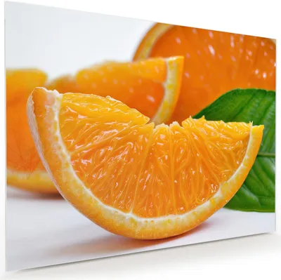 Produktbild von Glasbild 120x90cm in XXL für Wohnzimmer, Schlafzimmer Motiv Orangenscheiben