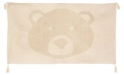 Immagine prodotto di Tappeto per bambini BEAR, cotone con frange, 90 x 60 cm