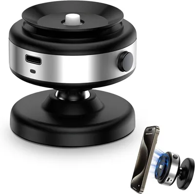 Image de Support magnétique pour téléphone - Rotation à 360° - Ventouse - Portable - Pour pare-brise ou tableau de bord - Support pour voiture