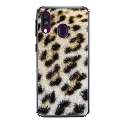 Produktbild von MuchoWow® Handyhülle Schutzhülle Hülle für Samsung Galaxy A40 Nahaufnahme Mantel Leopard Silikon Softcase Handy Hülle - Handy-Tasche