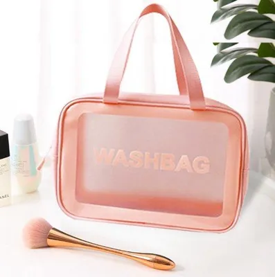 Produktbild von Wasserdichte Reise-Toiletetas für Damen und Herren - große Kapazität, Make-up-Tasche in Rosa