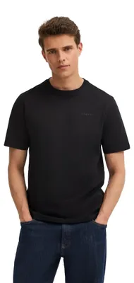 Produktbild von bugatti Herren T-Shirt Rundhals Basic Kurzarm Modern Fit – 290-schwarz