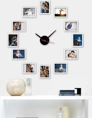 Produktbild von Opviq, BCS02, Dekorative Wanduhr, Mehrfarbig, 100 % MDF, 50 x 50 cm