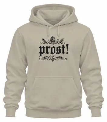 Productafbeelding van Proost! Hopfen Gerste Bierfestival: traditionele kleding, shirt, lederhosen, hoodie, sweater, natuur, maat M