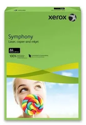 Kancelársky papier, farebný, A4, 80 g, XEROX "Symphony", tmavozelený (intenzívny)
