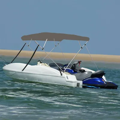 Obrázek produktu pro Bimini stříška se 3 oblouky Šedá / 243 x 210 x 137 cm