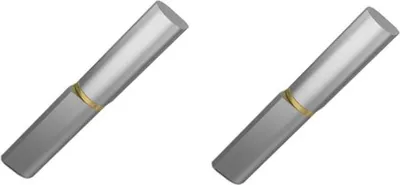 Produktbild von Scharnier 60 mm, Stahl, Fallprofil, schweißbar, mit festem Bolzen – 2er-Set