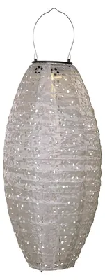 Produktbild von Star Trading 483-33 LED-Solar-Laterne "Festa", oval, Beige, 20x40 cm,