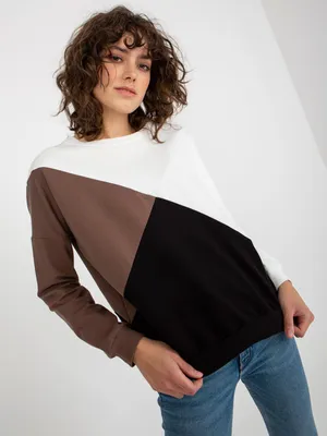 Produktbild von Relevance Damen-Sweatshirt ohne Verschluss Matigau schwarz-weiss Universal