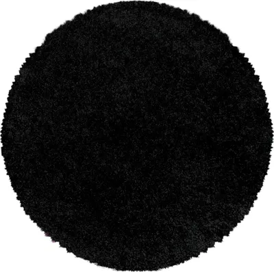 Imagen del producto de Alfombra para sala de estar, pelo alto, color , 160x160 cm, redonda, de un solo color