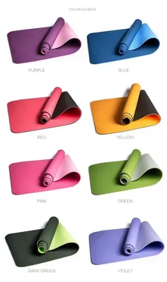 Produktbild von Yogamatte 183x61 cm, TPE, rutschfest, mit Schultergurt, für Fitness