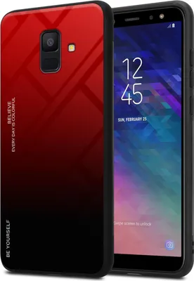 Immagine prodotto di Cadorabo custodia per Samsung Galaxy A6 2018 custodia protettiva in nero custodia per telefono cellulare TPU custodia cover vetro temperato