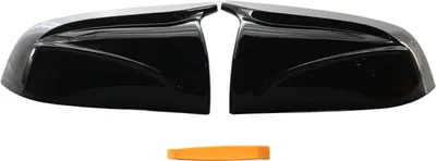 Obrázek produktu pro Kryty zrcátek pro Tesla Model 3 2017-2021 - Design rohů, lesklá černá, 1 pár krytů vnějších zrcátek, náhrada za 109229001D / 109229201D