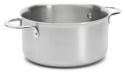 Zdjęcie produktu dla Garnek ze stali nierdzewnej, trójwarstwowy, bez pokrywki, o średnicy 20 cm