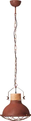 Produktbild von Brilliant Pendelleuchte Emma Rost Holz Ø33cm max. 40W E27 kürzbar