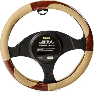 Produktbild von RIDEX 4791A0161 Lenkradbezug Polyurethan Ø37-39cm Beige/Braun Lenkradhülle