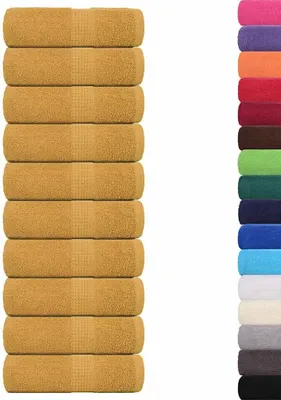 Produktbild von vidaXL Gästetücher FROGN 10 Stk. Gold 30x50 cm 360 g/m²