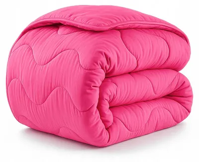 Produktbild von Bettdecke - Winter - 180x200 cm - Warm - Rosa - aus Mikrofaster und SCHAFSWOLLE