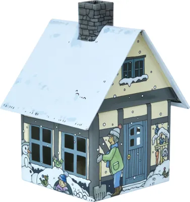 Produktbild von Crottendorfer Räucherhaus "Winterfreude" - Metall, für Räucherkerzen Größe M (Standard) - 2193