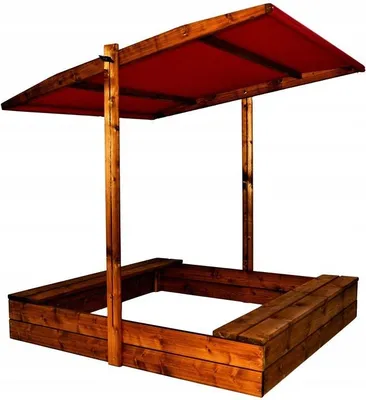 Produktbild von Sandkasten Holzsandkasten mit Sitzbänken 150x150cm Sandbox Sandkiste Sitzecken; braun