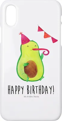 Produktbild von Mr. & Mrs. Panda Iphone 10 Handyhülle Avocado Geburtstag - Weiß - Geschenk, Alles Gute, Party, Frucht, Hülle, Happy Birthday, Handy, X, Cover