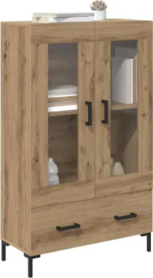 Image de vidaXL Highboard Chêne Artisan 69,5 x 31 x 115 cm Matériau dérivé du bois