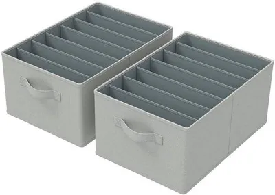 Produktbild von Schubladen-Organizer, 40x30x20cm, Grau, Faltbar, Stoffen