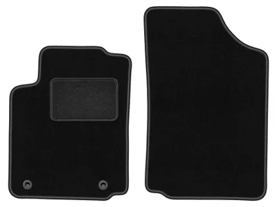 Produktbild von Velours-Fußmatten Vorne für Citroen C2 2003-2009 (Schrägheck) – 2-tlg, Schwarz, passgenau – Wielganizator LUX
