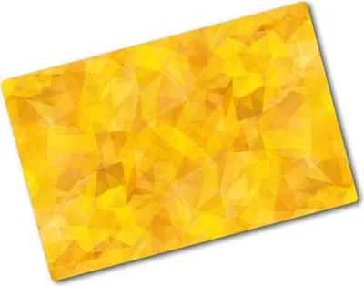 Produktbild von Tulup Glas Herdabdeckplatte - 80x52 cm - Glaskeramikkochfeld-Abdeckung Spritzschutz Glasabdeckplatte - Einteilig - Kunst: Modern & Klassisch - Abstrakte Dreiecke - Gelb