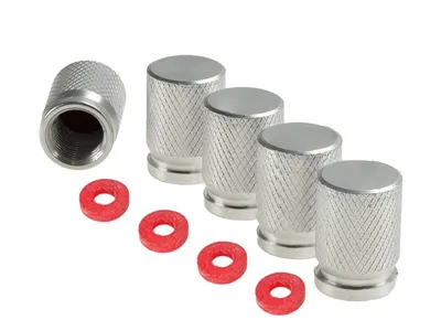Zdjęcie produktu dla Nakrętki na wentyle, aluminiowe, 5 szt., srebrny