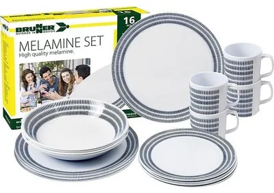 Immagine prodotto di Brunner 0830160N.C6T, blu, bianco, melamina, 4 persone, 4 ciotole, 4 pezzi, 300 ml