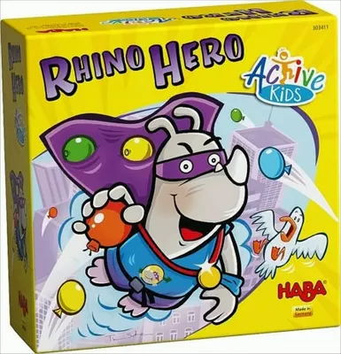 Produktbild von Haba 303411 - Rhino Hero, Active Kids Würfelspiel