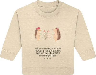 Produktbild von Mr. & Mrs. Panda Organic Baby Pullover Igel Seilhüpfen 12. - 18. Monat - Natural Raw - Geschenk, Seilspringen, Kinder, Bullover, Maus, Lustige Sprüche, Kindergarten