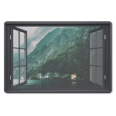 Produktbild von MuchoWow® Mauspad Mousepad Aussicht - Wasser - Berg 27x18 cm - Mousepads - Maus Mat - Pad - Mausunterlage - Büroartikel - Desk Matten