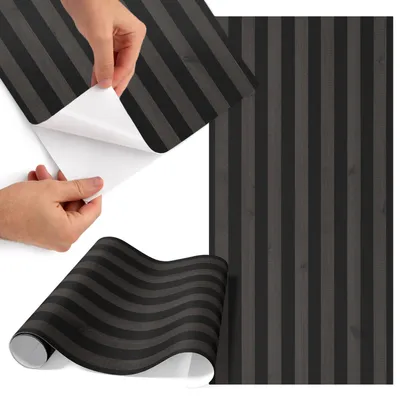 Produktbild von Möbelfolie 50x100 cm - Klebefolie Möbel - Selbstklebende Folie - Folie für Möbel - Möbelfolie Küche - Klebefolie Küche - Möbelfolie Schrank - Wasserdicht - Abwaschbar - Selbstklebend - Luftblasenfrei - Rückstandslos entfernbar - Schwarzgurte