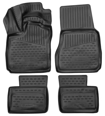 Gummi Fußmatten Set für Renault Twingo 3, Bj. 2014-, 4-teilig, schwarz