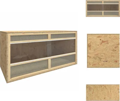Obrázek produktu pro vidaXL Terárium na bázi dřeva 100x47x47 cm - Příbytky a výběhy pro malá zvířata