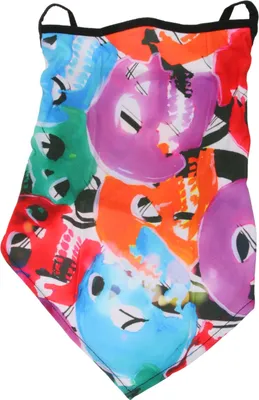 Produktbild von (( earbags | MULTIFUNKTIONSTUCH Mund Maske mit Ohrenschlaufe, Graffiti Skulls - Mehrfarbig