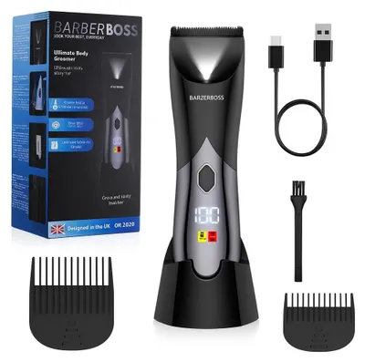 Produktbild von BarberBoss Herren-Bodygroomer, Bartschneider, Nass-/Trockenrasierer für Brust, I