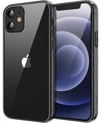 Image de Coque de protection pour iPhone 12/12 Pro (6,1 pouces), transparente, noire, en PC/TPU